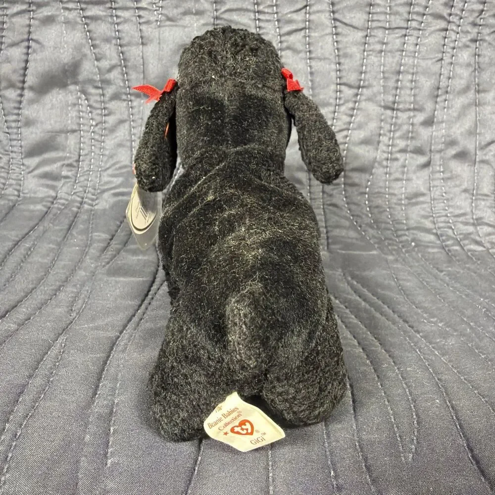 Ty Beanie Babies Collection GiGi Black Poodle Plush w/ Hang Tag 1998 MWMT
